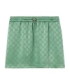 Gucci Gg Monogram Mini Skirt In Lemon Green