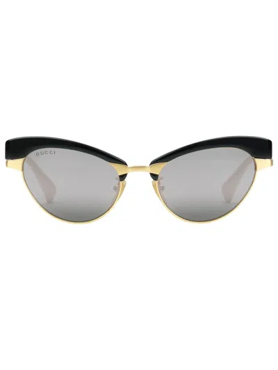 Gucci Gg Mini Sunglasses In Gold-silvr