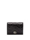 Gucci Gg Marmont Small Leather Wallet In Black