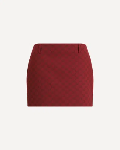 Gucci Women Gg Miniskirt In Red