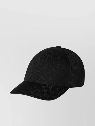 Gucci Gg Monogram Baseball Cap In Black