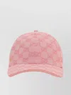 Gucci Gg Monogram Baseball Hat With Curved Brim In Pink