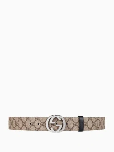 Gucci Gg Monogram Belt In Gray