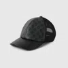 Gucci Gg Monogram Canvas Baseball Hat In Black