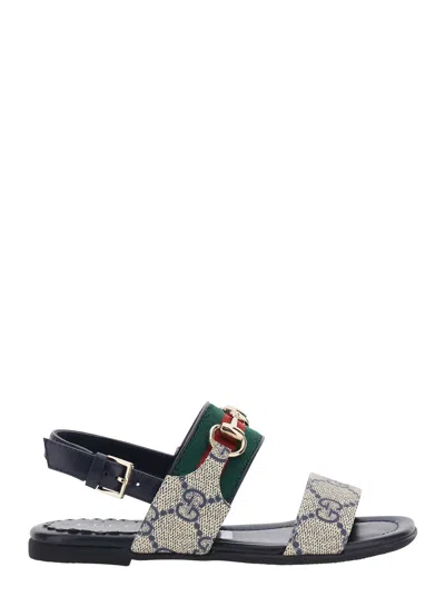 Gucci Gg Monogram Canvas Strap Sandal In Multi