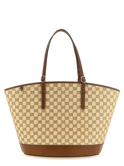Gucci Gg Monogram Canvas Tote Bag In Beige