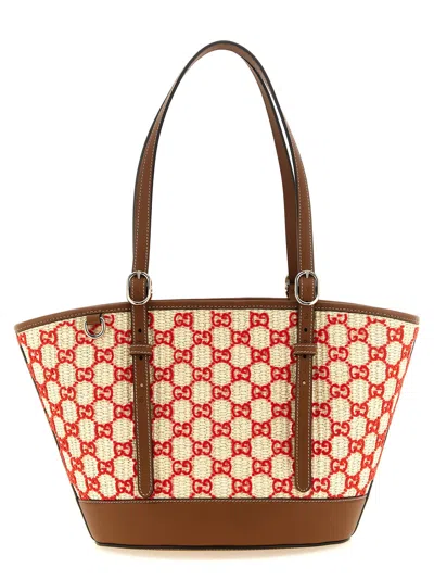 Gucci Gg Monogram Canvas Tote Bag In Brown