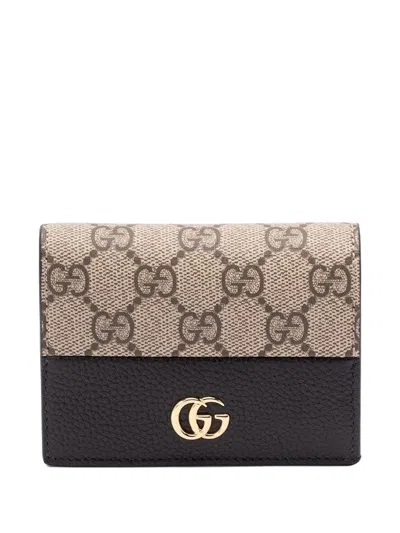 Gucci Gg Monogram Card Case In Black