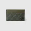 Gucci Gg Monogram Card Case In Green