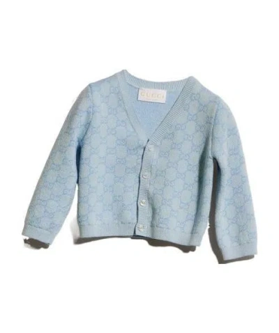 Gucci Gg Monogram Cardigan In Blue