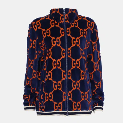 Pre-owned Gucci Gg Monogram Chenille Jacket S In Multi