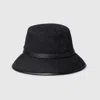 Gucci Gg Monogram Cotton Bucket Hat In Black