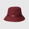 Gucci Gg Monogram Cotton Bucket Hat In Bordeaux