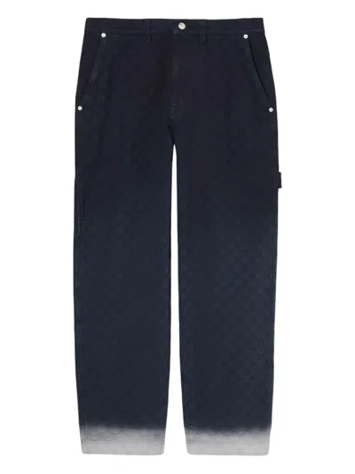 GUCCI GG MONOGRAM-DYED TROUSERS