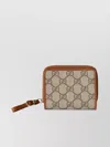 Gucci Gg Monogram Fabric Wallet With Wrist Strap