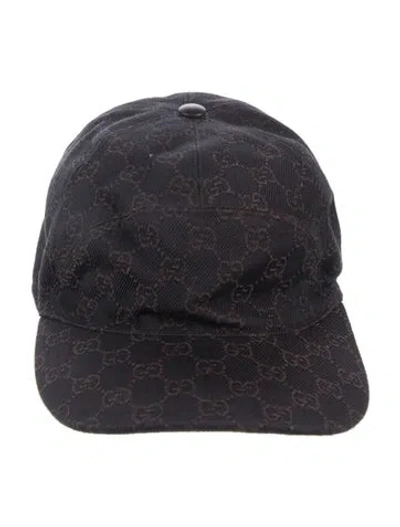 Pre-owned Gucci Gg Monogram Hat In Brown