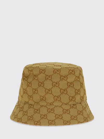 Gucci Gg Monogram Jacquard Cotton Bucket Hat In Brown