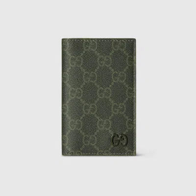 Gucci Gg Monogram Long Card Case In Green