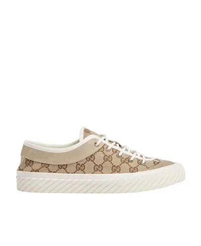 Gucci Gg Monogram Low-top Trainers In White