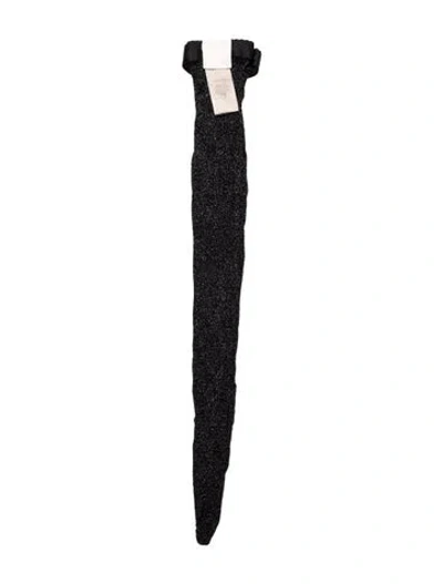 Pre-owned Gucci Gg Monogram Metallic Tights W/tags In Black/metallic/silver