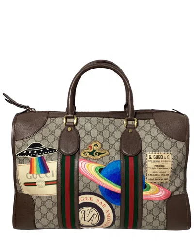 Gucci Gg Monogram Patch Details Duffle Bag In Mult