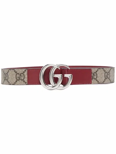 Gucci Kids' Gg Monogram-print Belt In Neutrals