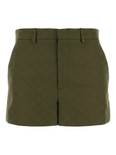 Gucci Gg Monogram Shorts In Green