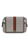Gucci Gg Supreme Fabric Shoulder Bag In Brown