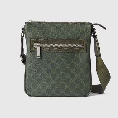 Gucci Gg Monogram Small Messenger Bag In Green