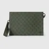 Gucci Gg Monogram Small Pouch In Green