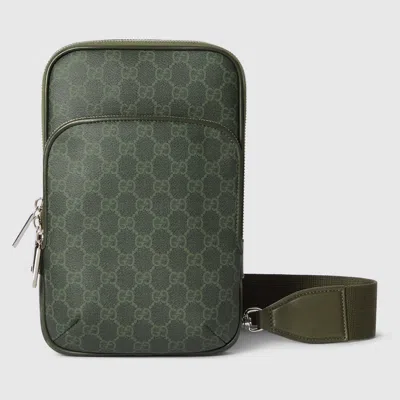 Gucci Gg Monogram Small Slingbag In Green