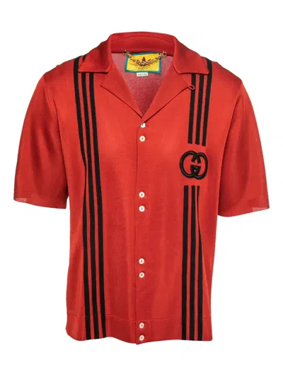 Pre-owned Gucci Gg-monogram Stripe Shirt