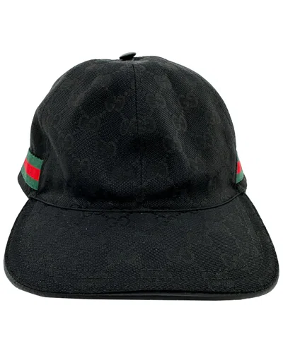 Pre-owned Gucci Gg Monogram Web Baseball Cap (authentic Pre-loved)