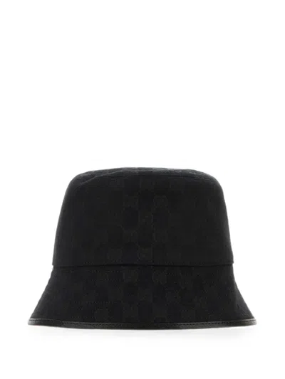 Gucci Gg Monogram-pattern Bucket Hat In Black