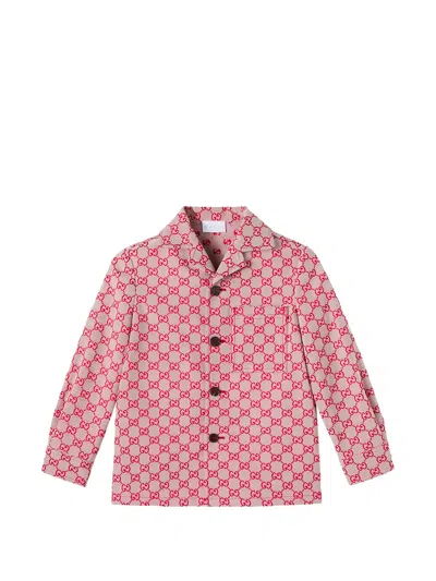 Gucci Gg Monogram-pattern Jacket In Neutral
