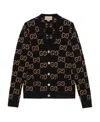 Gucci Gg Motif Button-up Cardigan In Black
