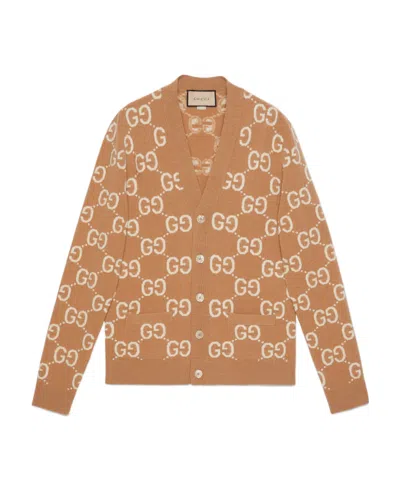 GUCCI GUCCI GG JACQUARD CARDIGAN