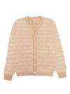 Gucci Gg Motif Cardigan In Beige