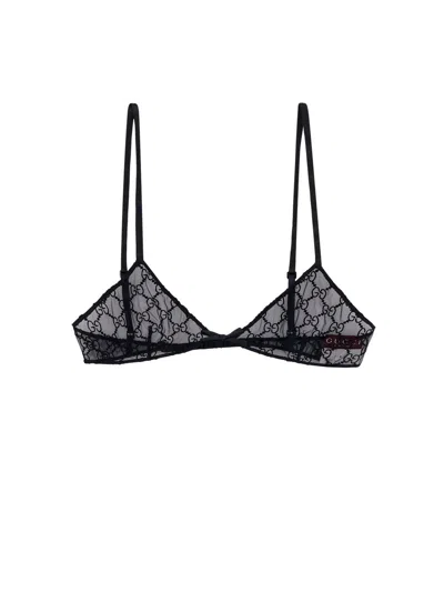 GUCCI GG MOTIF LACE BRA