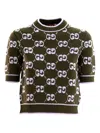 Gucci Gg-motif Top In Green
