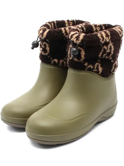 Pre-owned Gucci Gg Mouton Boots In Green