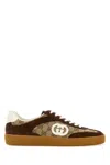 Gucci Men G75 Low-top Supreme Gg Fabric And Suede Sneakers In Multi
