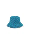 Gucci Gg Multicolor Bucket Hat In Blue