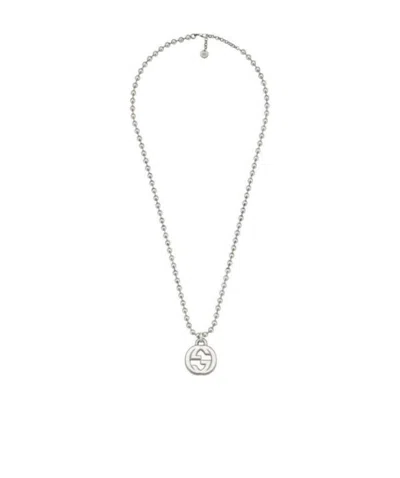 Gucci Gg Necklace In Gray