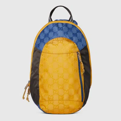 Gucci Kids' Gg Nylon Backpack In Yellow