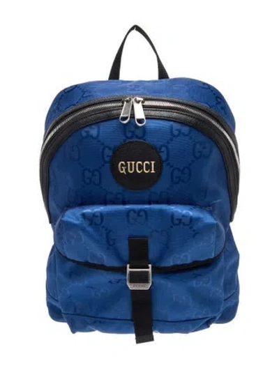 Pre-owned Gucci Gg Nylon Backpack In Blue