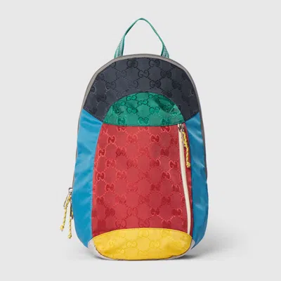 Gucci Gg Nylon Backpack In Multicolour