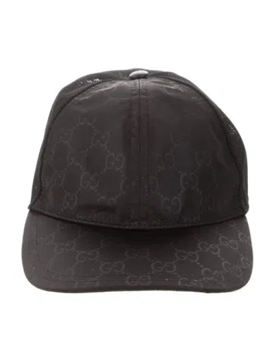Pre-owned Gucci Gg Nylon Baseball Cap In Black