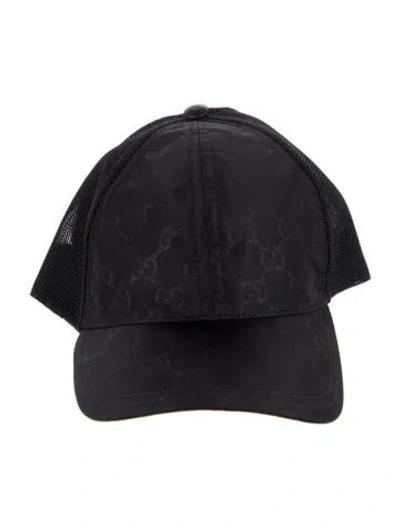 Pre-owned Gucci Gg Nylon Baseball Cap In Black