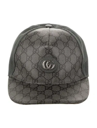 Pre-owned Gucci Gg Nylon Baseball Cap W/tags In Gray
